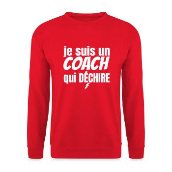 coach qui déchire - Sweat-shirt Unisexe - rouge - Devant - Alina (178cm) & Michal (187cm)