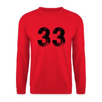 33 - Unisex Sweatshirt - red - Front - Alina (178cm) & Michal (187cm)
