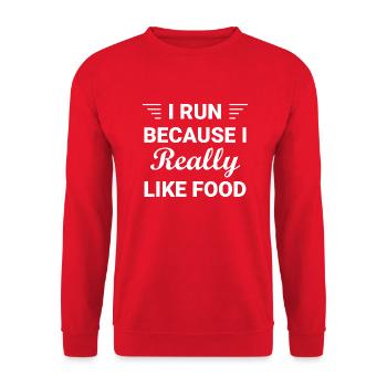 Triathlon Swim Bike Run Marathon - Unisex Pullover - Rot - Vorne - Alina (178cm) & Michal (187cm)