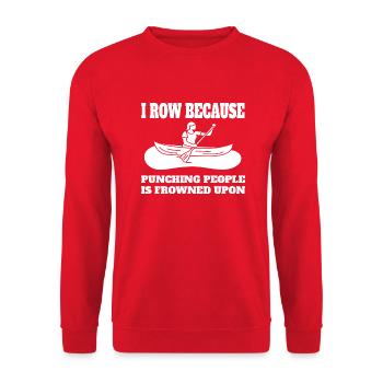 Rowing Club Rower Funny Rowing Saying Rower - Unisex Sweatshirt - red - Front - Alina (178cm) & Michal (187cm)