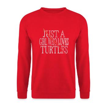 birthday save the turtles funny quote joke - Unisex Pullover - Rot - Vorne - Alina (178cm) & Michal (187cm)