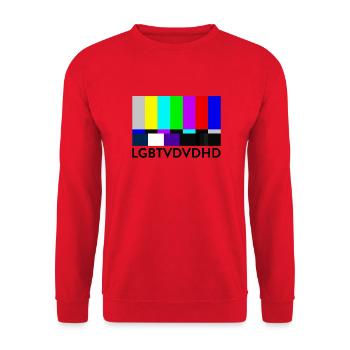 LGBTVDVDHD - Unisex Pullover - Rot - Vorne - Alina (178cm) & Michal (187cm)