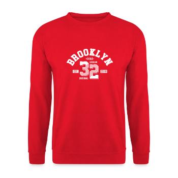 BROOKLYN - Sweat-shirt Unisexe - rouge - Devant - Alina (178cm) & Michal (187cm)