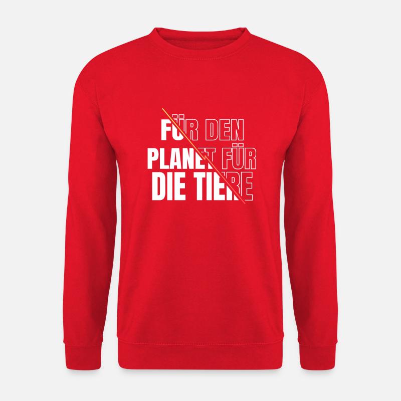 veganes essen statement spruch fleischlos - Unisex Pullover - Rot