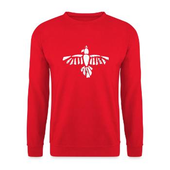 Die weiße Krähe - Unisex Pullover - Rot - Vorne - Alina (178cm) & Michal (187cm)
