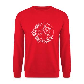 Mama liebt dich Mama Blumen Frauen Valentinstag - Unisex Pullover - Rot - Vorne - Alina (178cm) & Michal (187cm)