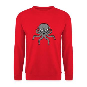 Pieuvre Pieuvre Pieuvre Calmar Alien Alien - Sweat-shirt Unisexe - rouge - Devant - Alina (178cm) & Michal (187cm)