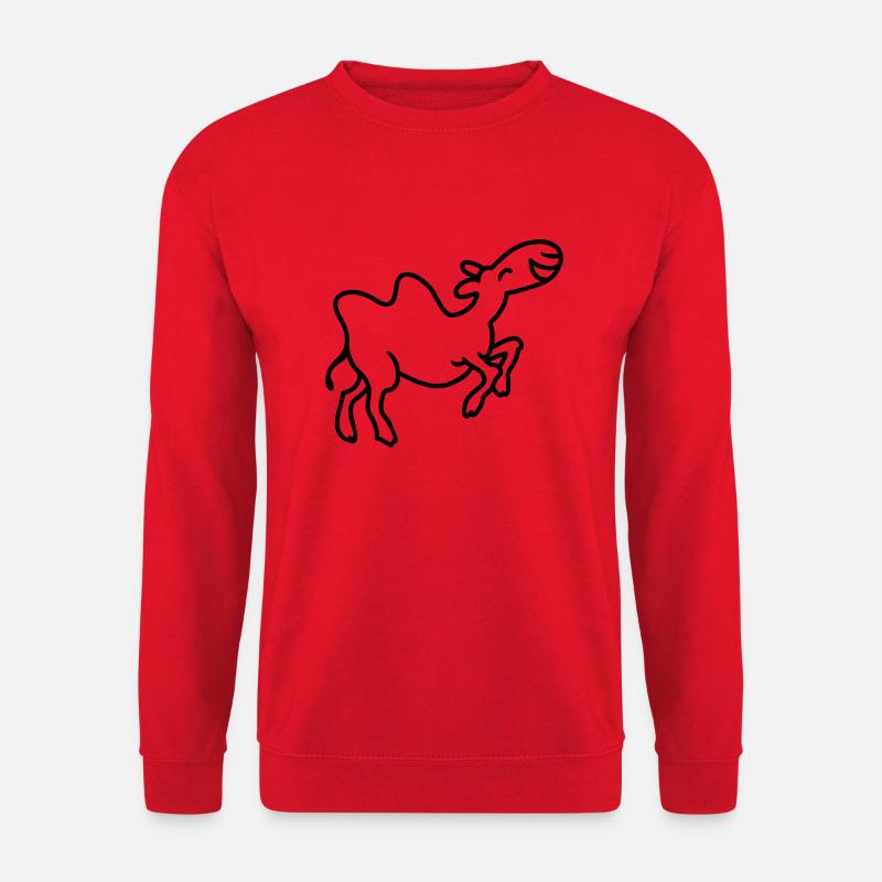 Kamel hat Spaß - line - Unisex Pullover - Rot