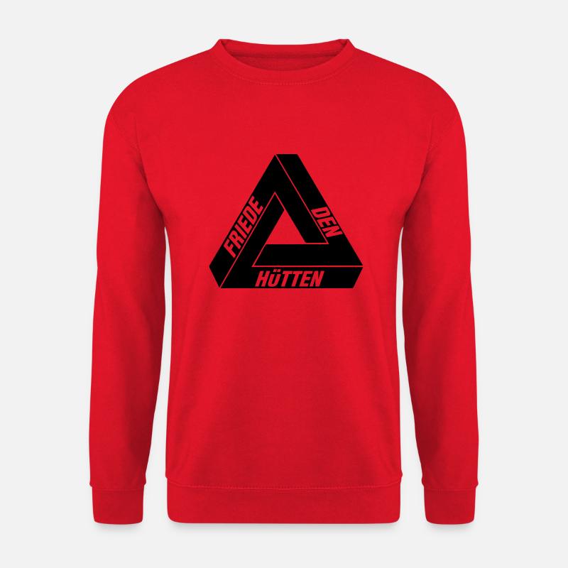 Friede den Hütten - Unisex Pullover - Rot