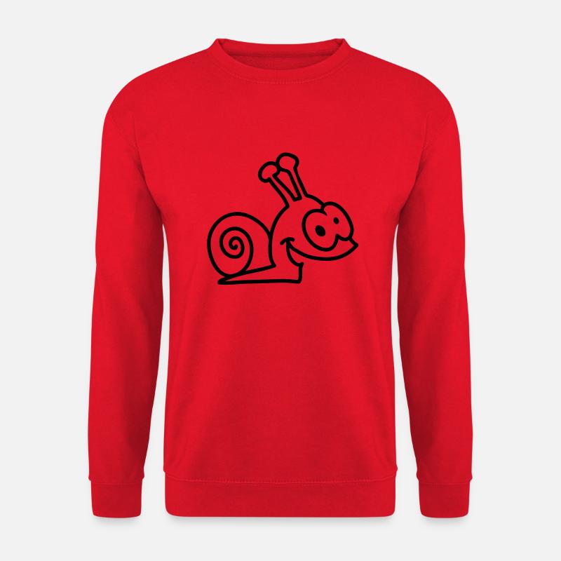 lustige Schnecke - line - Unisex Pullover - Rot