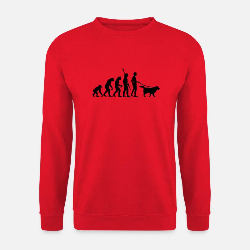 evolution_dog - Unisex Pullover - Rot