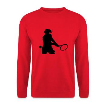 Tennis - Sweat-shirt Unisexe - rouge - Devant - Alina (178cm) & Michal (187cm)