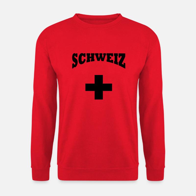 Schweiz + Kreuz - Unisex Pullover - Rot