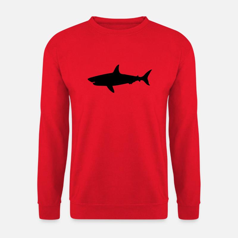 Zeichnung Hai Hai Tauchen - Unisex Pullover - Rot