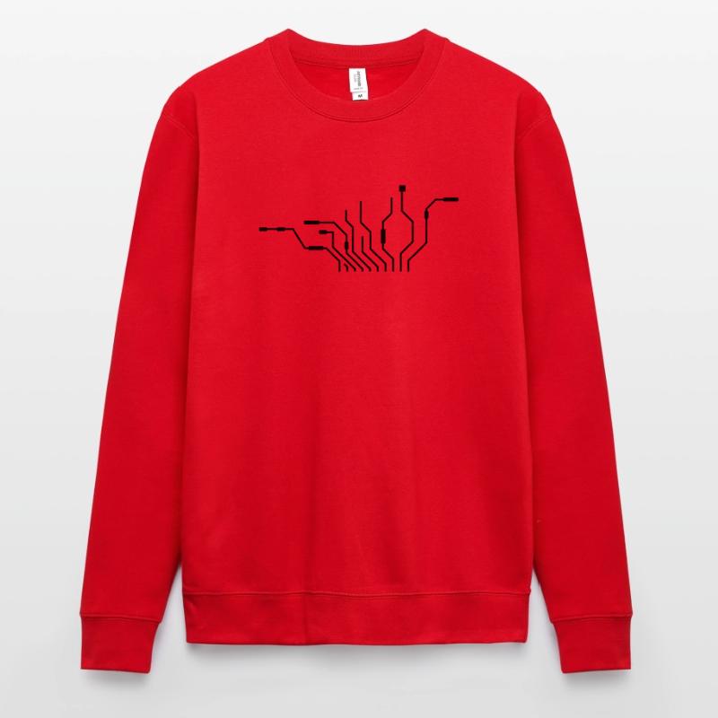 pc wires processor cpu wire cabling compu Unisex Sweatshirt