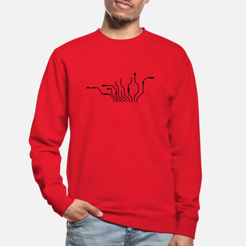 pc wires processor cpu wire cabling compu Unisex Sweatshirt