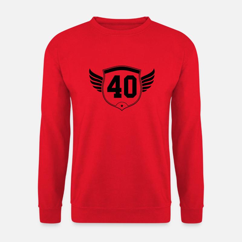 40 wappen design - Unisex Pullover - Rot