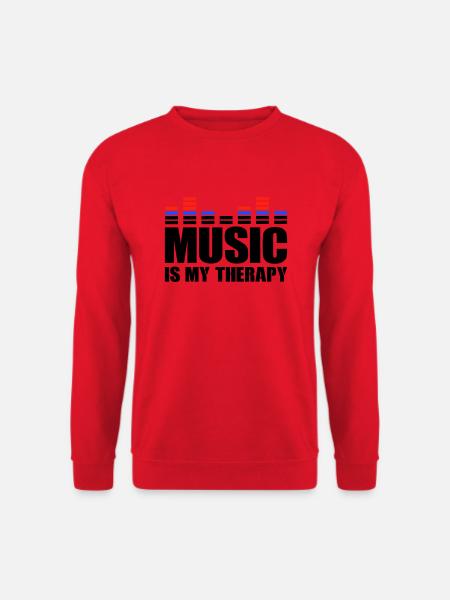 music is my therapy - Unisex Pullover - Rot
