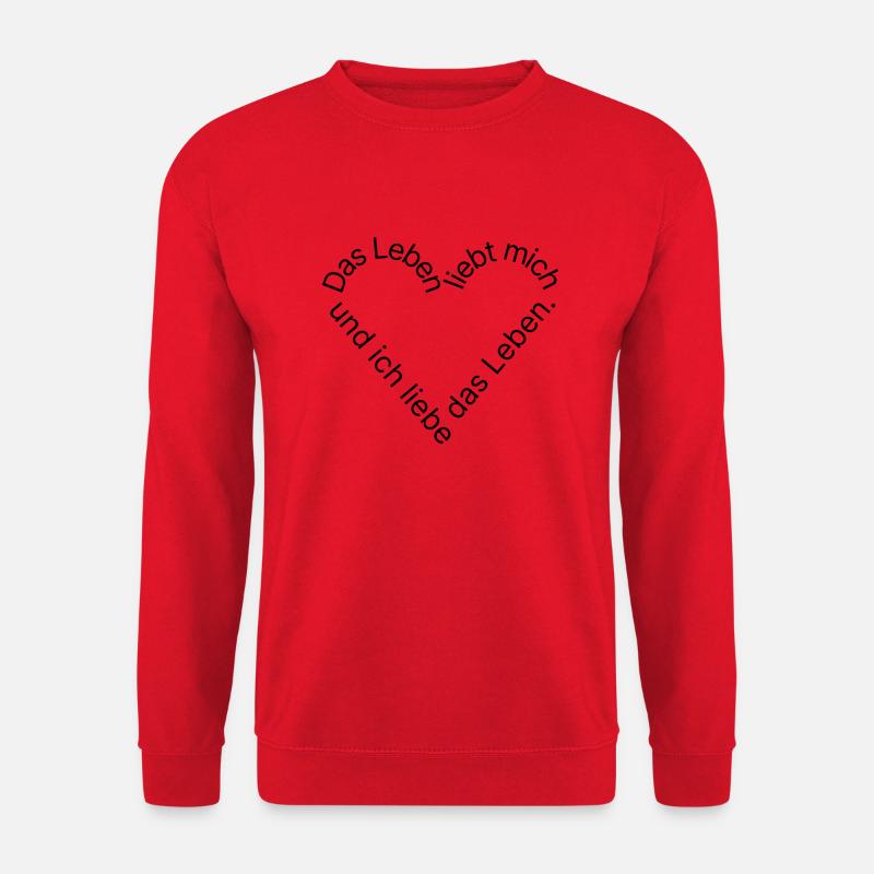 Lebensfreude pur - Unisex Pullover - Rot