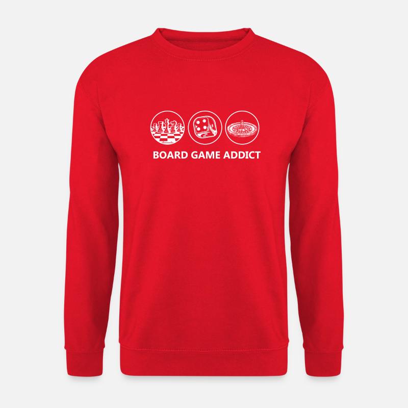 boardgame chess backgammon game night - Unisex Pullover - Rot
