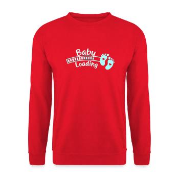 baby baby feet loading - Unisex Sweatshirt - red - Front - Alina (178cm) & Michal (187cm)