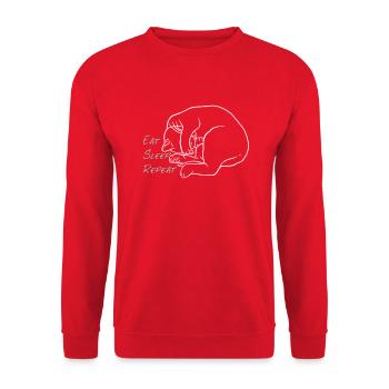 Manger dormir répéter - Sweat-shirt Unisexe - rouge - Devant - Alina (178cm) & Michal (187cm)
