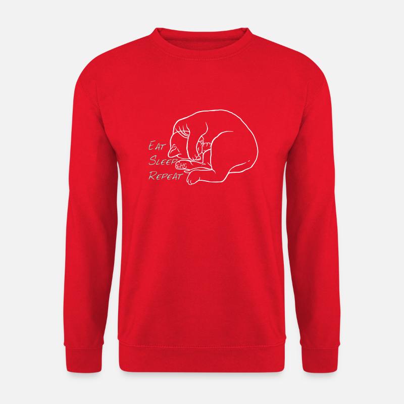 Eat sleep repeat - Unisex Sweatshirt - red
