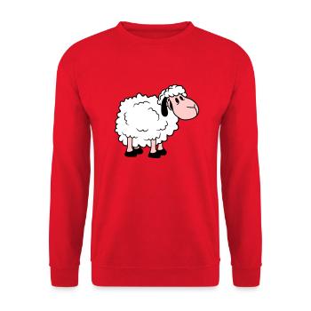 Sheep Baby Stands Cute Cute Lamb Child Cool Comic - Unisex Sweatshirt - red - Front - Alina (178cm) & Michal (187cm)