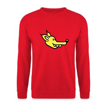 Dog Face Small Happy Puppy Pet - Unisex Sweatshirt - red - Front - Alina (178cm) & Michal (187cm)