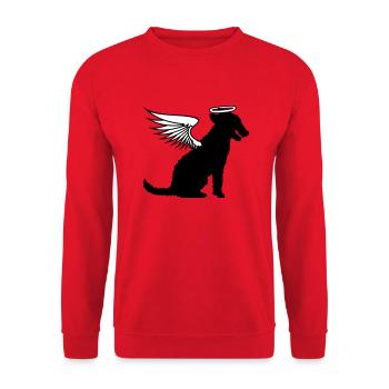 Chien Ange Halo Ailes Ange Ciel - Sweat-shirt Unisexe - rouge - Devant - Alina (178cm) & Michal (187cm)