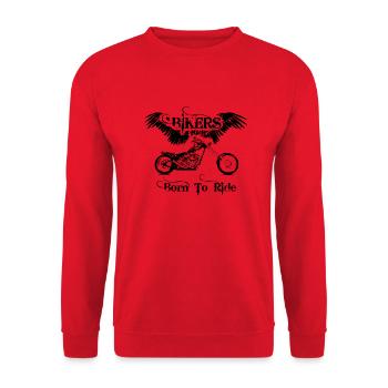 bikers born to ride wings - Sweat-shirt Unisexe - rouge - Devant - Alina (178cm) & Michal (187cm)