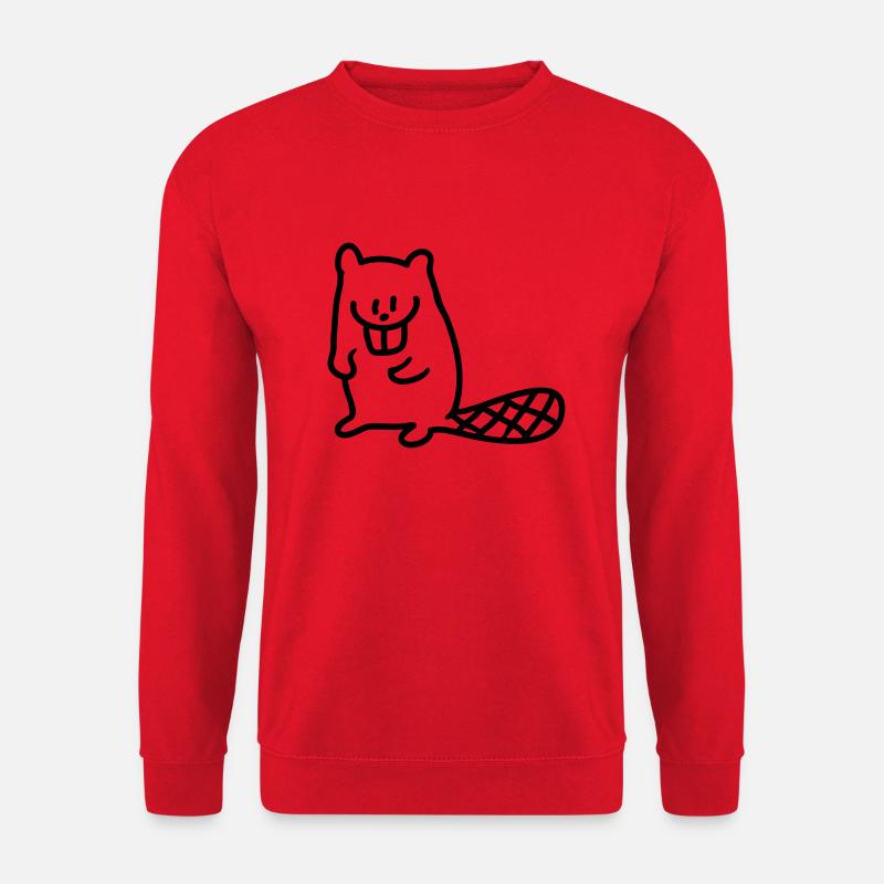 Biber - line - Unisex Pullover - Rot