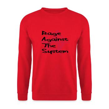 Anarchy__V007 - Unisex Pullover - Rot - Vorne - Alina (178cm) & Michal (187cm)