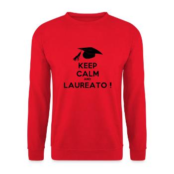 keep_calm_and_laureato - Sweat-shirt Unisexe - rouge - Devant - Alina (178cm) & Michal (187cm)