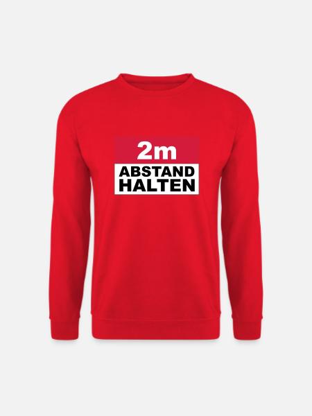 2m Abstand halten - Unisex Pullover - Rot