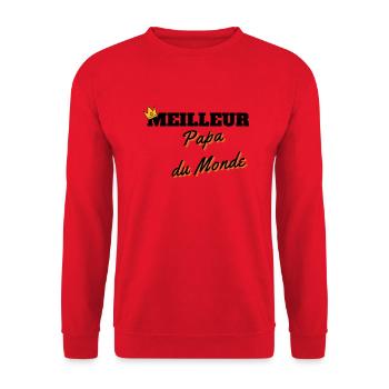 Meilleur Papa du Monde - Sweat-shirt Unisexe - rouge - Devant - Alina (178cm) & Michal (187cm)
