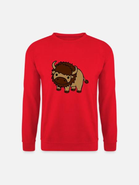 Sweet large bison - Unisex Sweatshirt - red