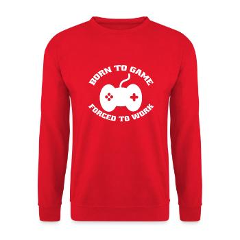 Gambler Saying Gamble Gamer Funny Gift Gaming - Unisex Sweatshirt - red - Front - Alina (178cm) & Michal (187cm)