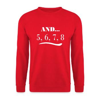 Dancing Dance Music - Unisex Pullover - Rot - Vorne - Alina (178cm) & Michal (187cm)