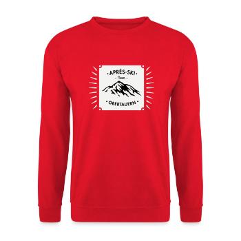 Après-Ski Obertauern - Unisex Sweatshirt - red - Front - Alina (178cm) & Michal (187cm)