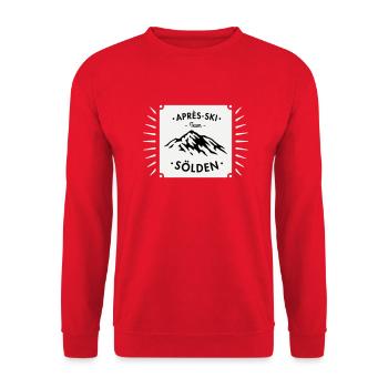 Après-Ski Sölden - Unisex Sweatshirt - red - Front - Alina (178cm) & Michal (187cm)