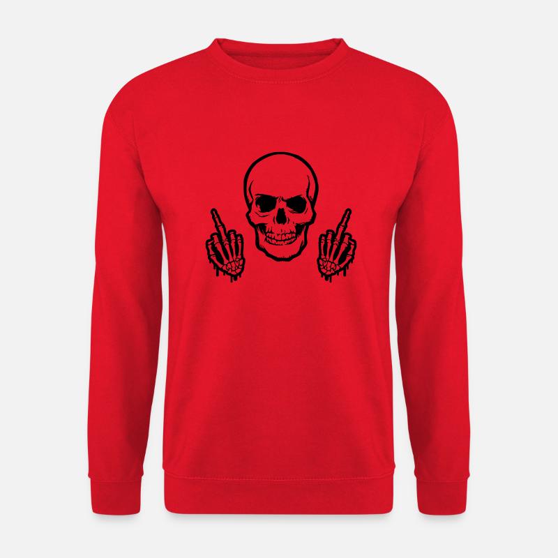 Skull Middlefinger - Unisex Sweatshirt - red