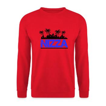 Nice - Unisex Sweatshirt - red - Front - Alina (178cm) & Michal (187cm)