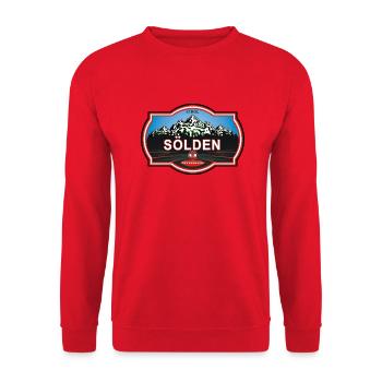Sölden Österreich - Unisex Pullover - Rot - Vorne - Alina (178cm) & Michal (187cm)