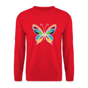 Papillon - Sweat-shirt Unisexe - rouge - Devant - Alina (178cm) & Michal (187cm)
