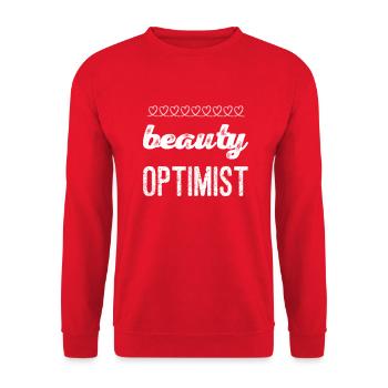 Geschenkidee Braut - Unisex Pullover - Rot - Vorne - Alina (178cm) & Michal (187cm)