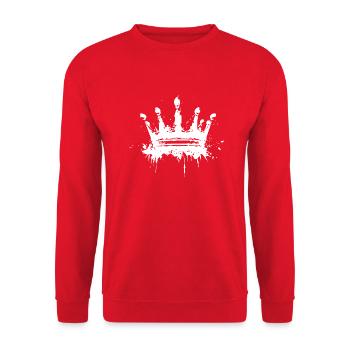 Symbole de la couronne Roi Reine - Sweat-shirt Unisexe - rouge - Devant - Alina (178cm) & Michal (187cm)