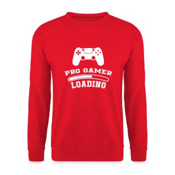 Pro Gamer Loading - Unisex Sweatshirt - red - Front - Alina (178cm) & Michal (187cm)