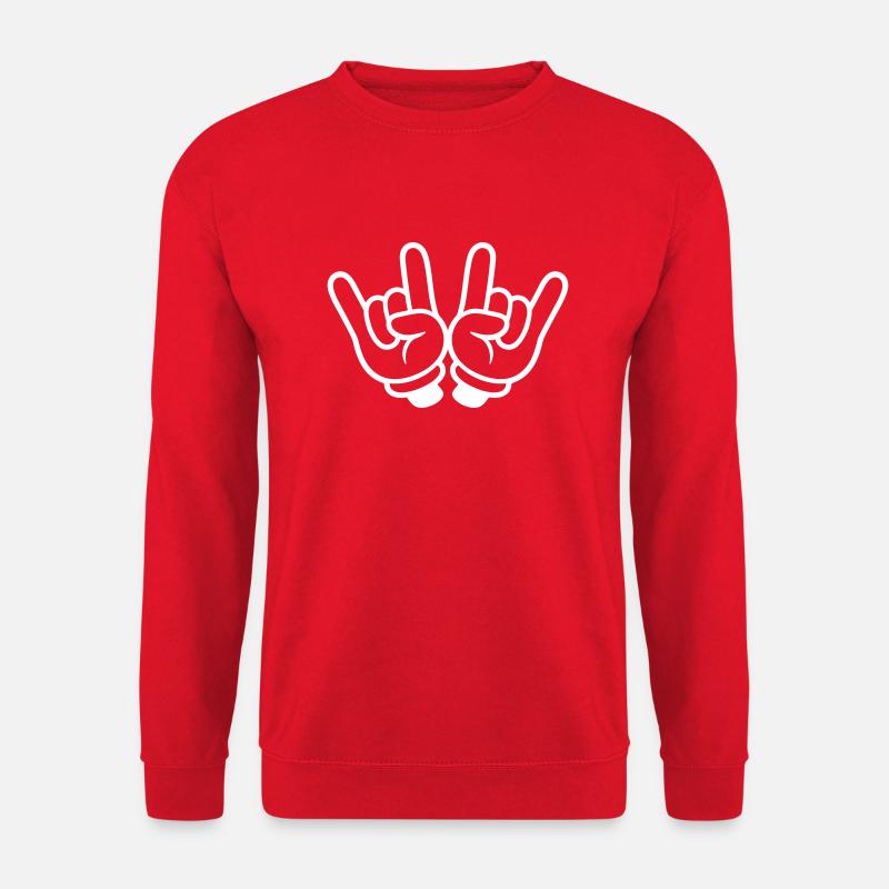 Party Hand Zeichen - Unisex Pullover - Rot