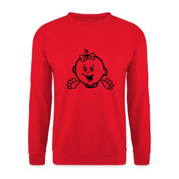 baby girl © - Unisex Pullover - Rot - Vorne - Alina (178cm) & Michal (187cm)